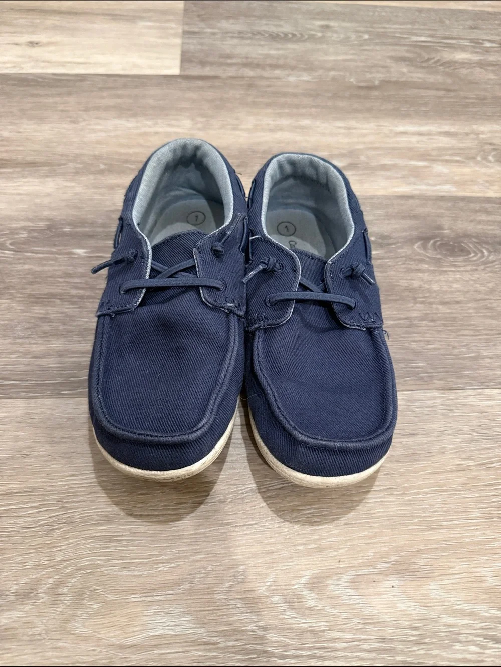 Cat & Jack Bous Navy Casual Canvas Boat Shoes
